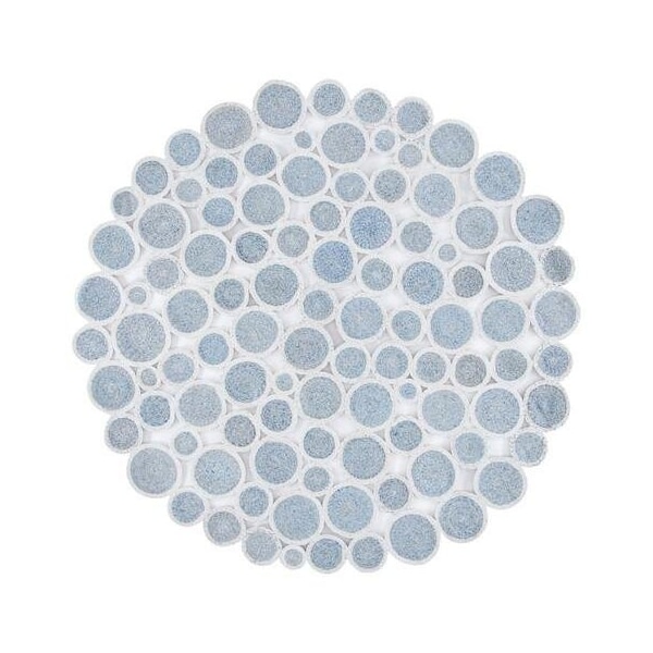 Safavieh 3 x 3 ft. Cape Cod Round Area Rug, Blue & Ivory CAP232M-3R - main